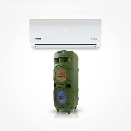 Paquete Aire Minisplit Clima Prime EMPRC122B 12,000 Btus FRIO 220 INVERTER + Bafle Fussion PBS-2X8004GR Acustic Bazooka