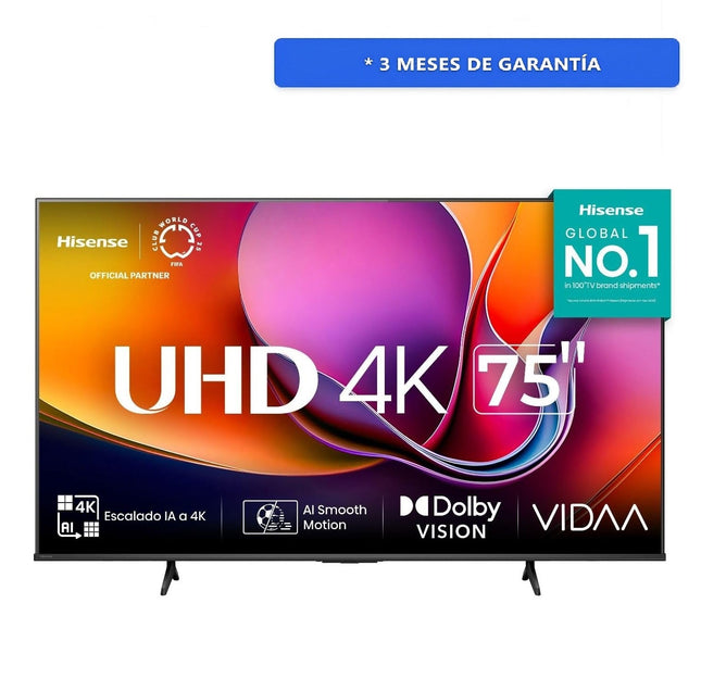 Pantalla Hisense 75A65NV 75 Pulgadas Smart TV 4K UHD
