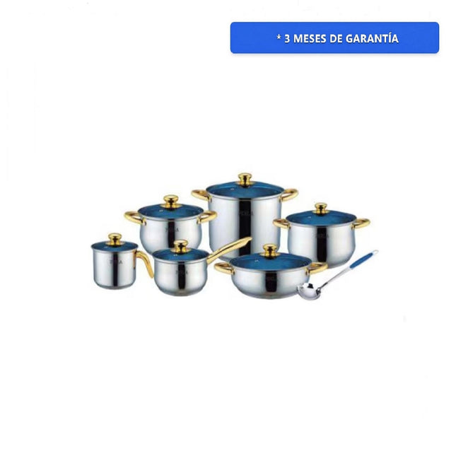 Bateria de Cocina Perla E006PP Premier Plus 13 Piezas Acero Inox