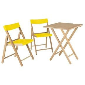 Juego de Sillas Plegables y Mesa Tramontina Potenza Amarillo 10630096