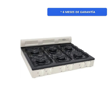 Parrilla Fraga P330 A Gas 6 Quemadores Porcelanizada Negro Almendra