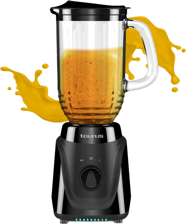 Licuadora Taurus MENINAGLASWH 2 Velocidades,1 Litro 300 W Negro