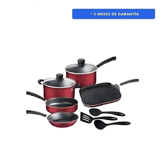 Bateria de Cocina Tramontina 27899329 Primaone 10 Piezas Roja