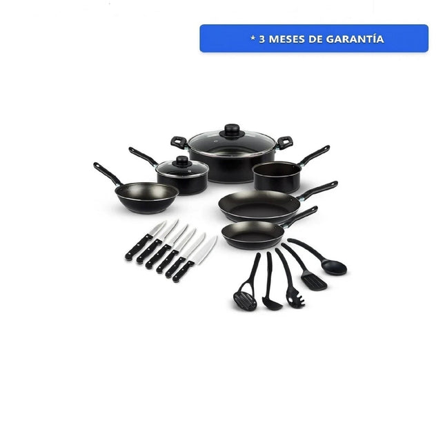 Batería  EKCO 988354 19 Piezas   Negro