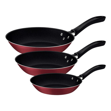 Juego de Sartenes Tramontina 20297509 Linz Rojo Starflon Max 3 pzas