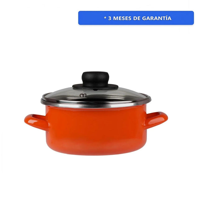 Cacerola Ekco CACE EMO16NA Emotions 16cm Acero Vitrificado Naranja