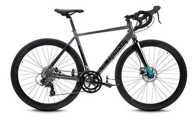 Bicicleta Ruta Alubike Sport Mazzima Frenos Disco Mecánico Color Gris Tamaño Del Cuadro 48 Cm 15