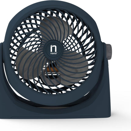 Ventilador Navia CEN-1010 Escritorio o Piso 10"3 Vel Cabezal 360° Silencioso y Potente Azul Marino