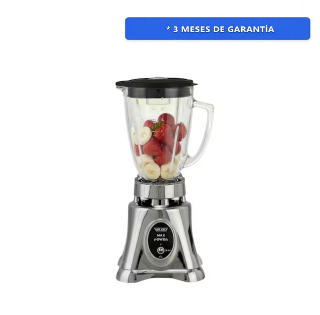 Licuadora Turmix MAX PWR CROM 1000 Watts Vaso Vidrio 1.5Lt Plateado