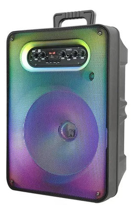 Bafle Fussion BY80001 12'' Bluetooth Fm Usb Micro Sd Luz Led Negro