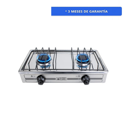 Parrilla de gas 2Q-TA de 2 quemadores