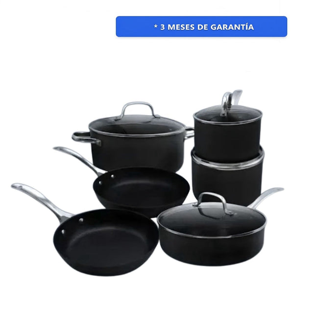 Bateria Tramontina 32208987 de Aluminio Anodizado de 10 Pzs