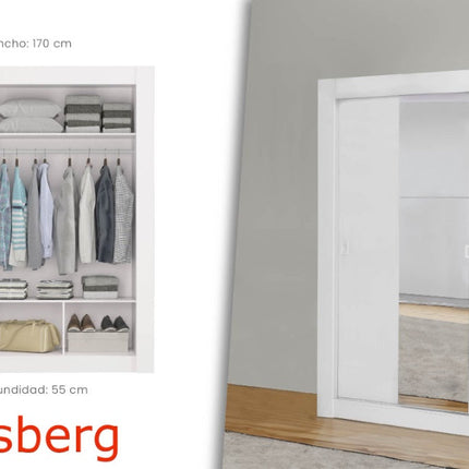 ROPERO KAPPESBERG H563 BR ROP DE 205X170X55 CM COLOR BLANCO