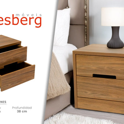 BURO KAPPESBERG S822 NG BUR&nbsp; DE 48X54X38CM CON 2 CAJONES COLOR NOGUEIRA