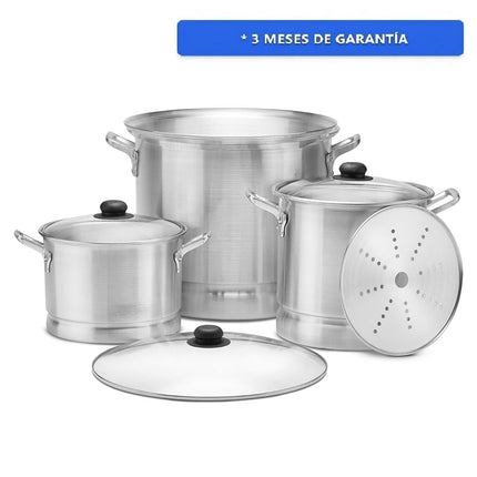 Juego De 3 Vaporeras Lamex De Aluminio 22/28/34 Especial