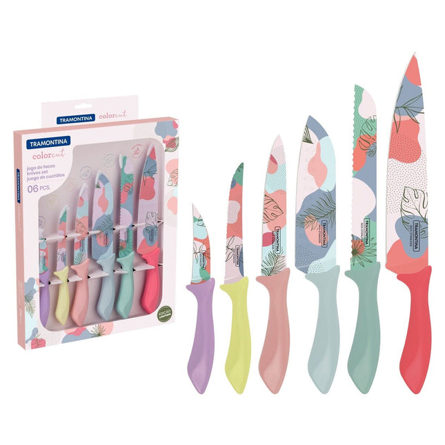 Juego de Cuchillos Tramontina 23099732 Colorcut 6 Pzs