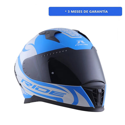 Casco Motociclista Track Sc Triade Azul Solido L