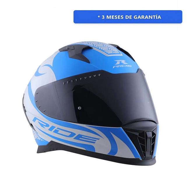 Casco Motociclista Track Sc Triade Azul Solido L