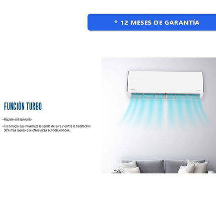 Paquete Aire Minisplit Daewoo Clima EBDIH101G Frío / Calor Inverter 110 12,000btus (1 Tonelada) + Ventilador de Piso MAN FREAL 2020 3 Vel Plastico Alto Impacto