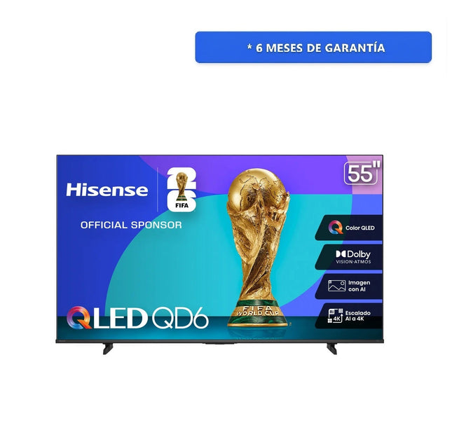 Pantalla Hisense 55QD6QV de 55'' Smart Tv QLED Vidaa