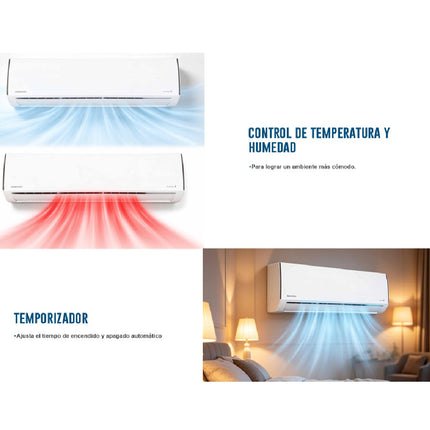 Aire Minisplit Daewoo Prime Clima EBDIH101G Frío / Calor Inverter 110 12,000btus (1 Tonelada)