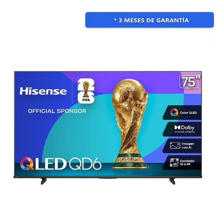 Pantalla Hisense 75QD6QV 75'' Smart TV 4K UHD