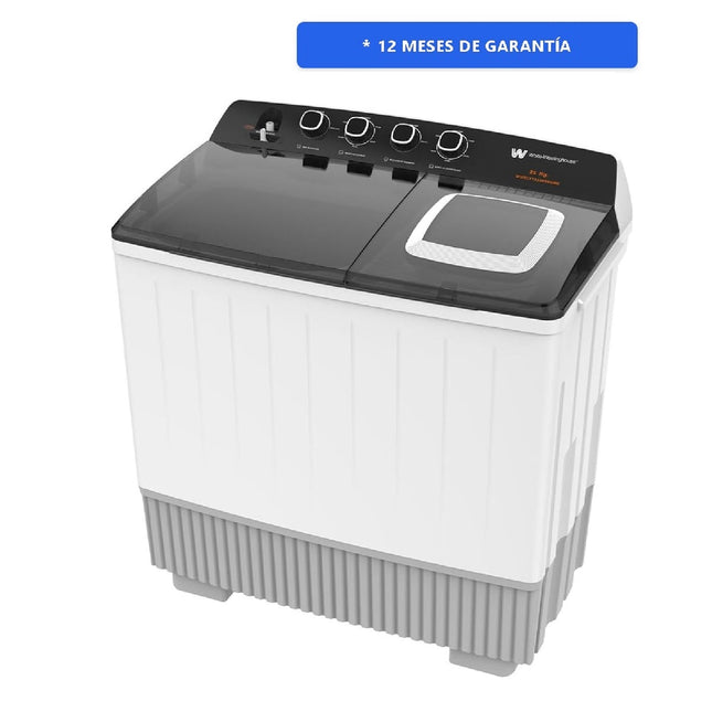Lavadora doble tina White Westinghouse WWXCTT332009QBK 25KG Blanca