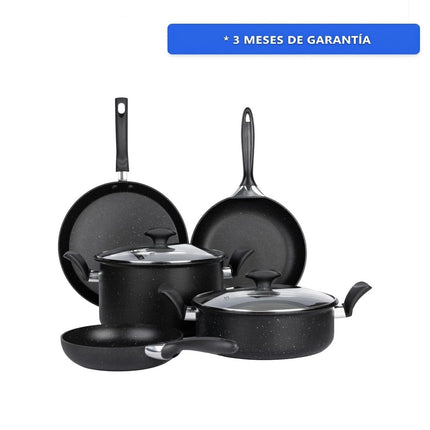 Batería Ekco Advance Bat Aluminio con Antiadherente 7 piezas Negro