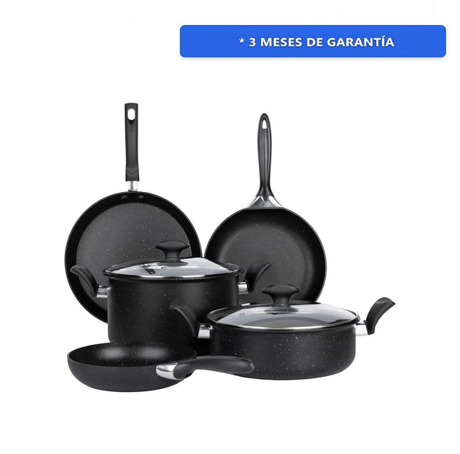 Batería Ekco Advance Bat Aluminio con Antiadherente 7 piezas Negro