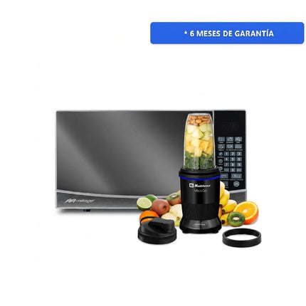 Nutri Procesador Koblenz ENS BKM 800 1000w Mix & Go + Horno Microondas Mirage Microwave MWD020E 0.7 110v Espejo