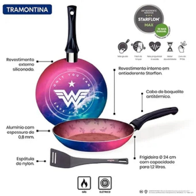 Sarten con Espatula 24cm Tramontina 27813074 Mujer Maravilla