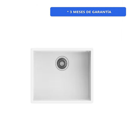 Tarja Sencilla Teka Square 50.40 TG W Blanco para Submontar Tegranite