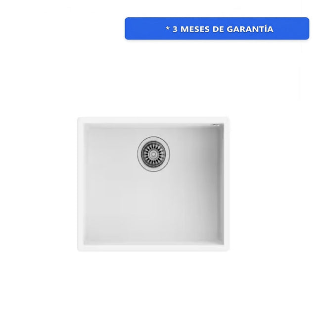 Tarja Sencilla Teka Square 50.40 TG W Blanco para Submontar Tegranite