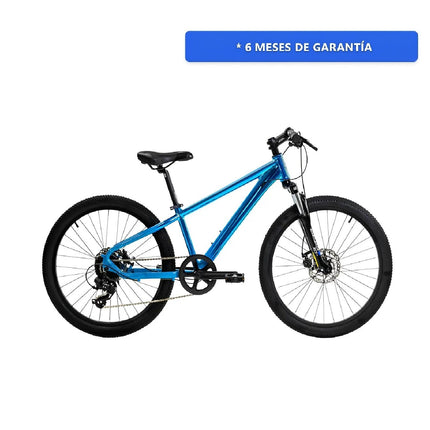 Bicicleta Alubike 24 Sierra 8 Velocidades De Aluminio - Unico Azul M