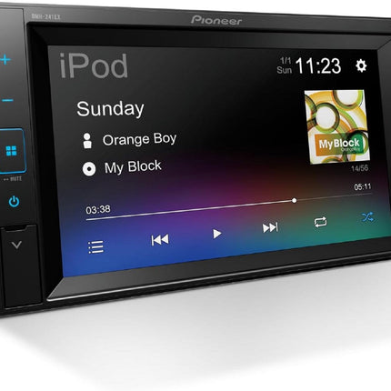 Autoestereo Pioneer DMH-A245BT, AAC/FLAC/MP3/WAV/WMA, USB/Bluetooth Negro