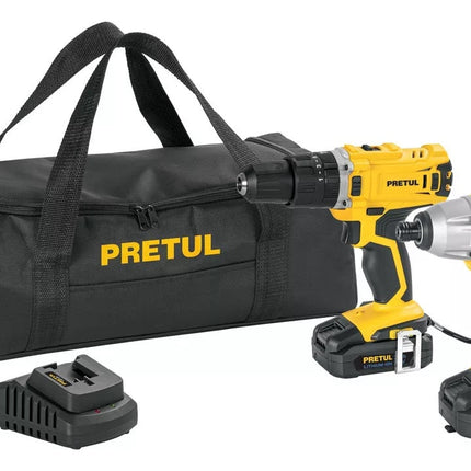 Combo Rotomartillo/destornillador Impacto Inal. 20v, Pretul COMBO-20P