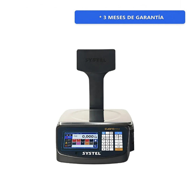 Báscula Comercial NEO-230C/TULL Systel Cuora Neo Negra 30kg Con Torre