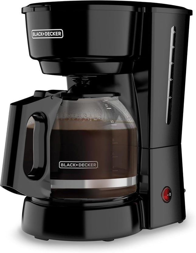 Cafetera Black&Decker CM0916B 12 Tz Base Caliente Jarra Antigoteo Negro