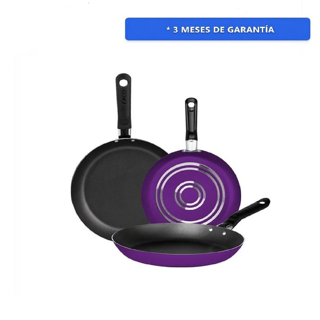 Set Vasconia Sartenes 18/20/24 cm Morado