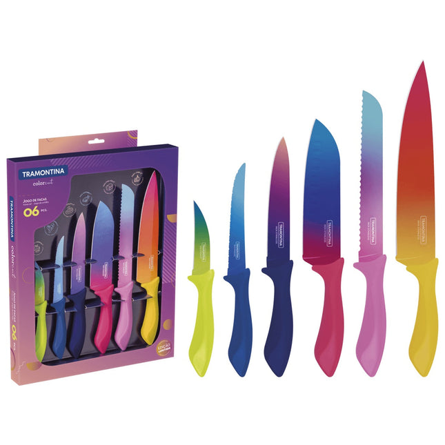 Juego de Cuchillos Tramontina 23099832 Colorcut 6 Pzs