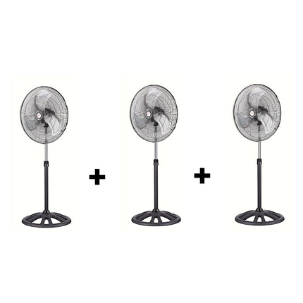 Paquete 3x Ventilador De Pedestal Mytek 3397 Parrilla/aspas Metal 18''