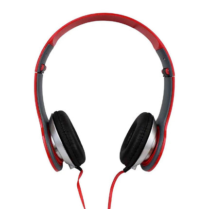 Audífonos Mitzu MH-5026RD Diadema Rojo Plegables Aislantes