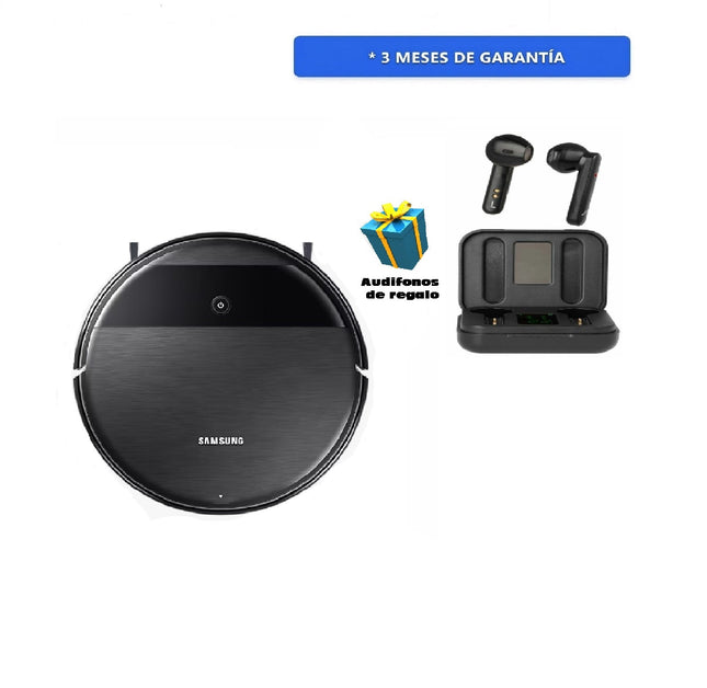 Aspiradora Samsung VR05R5050WK/AX  Robot y Trapeador  Negro + Audifonos de regalo
