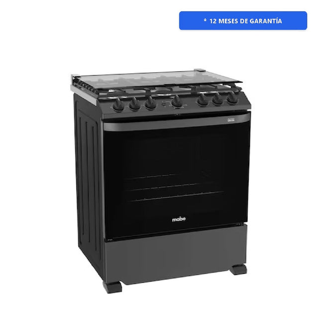 Estufa Mabe de Piso EMH7602JBS0 30" con 6 Quemadores de Gas