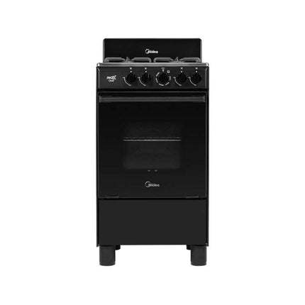 Estufa Midea MGS20FS1BABB 20"4 Quemadores Cubierta Acero Inox Negro