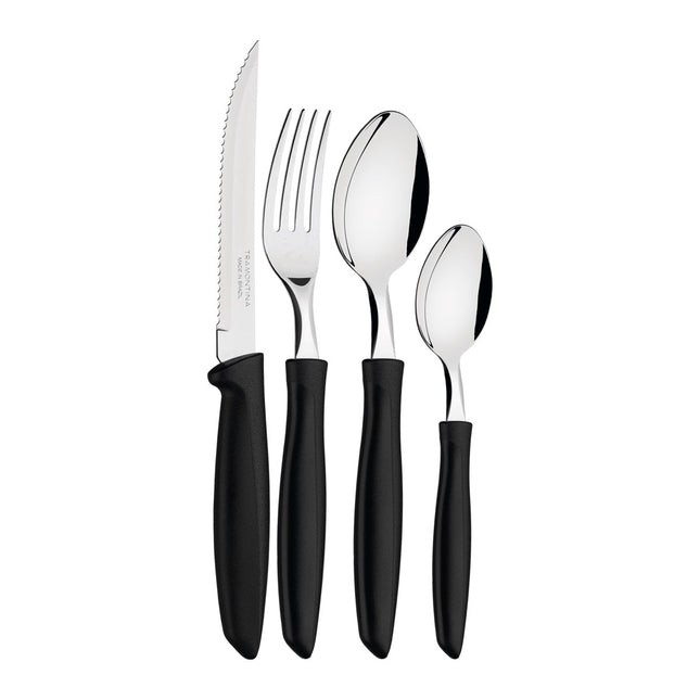 Juego de Cubiertos Tramontina 32300316 16 Pz Leme Negro