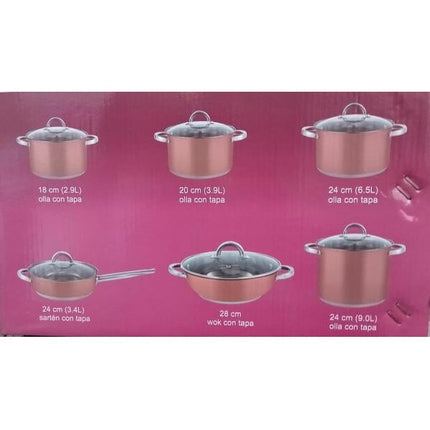 Batería Perla B012MA Maxima 10 pzas Acero Inox