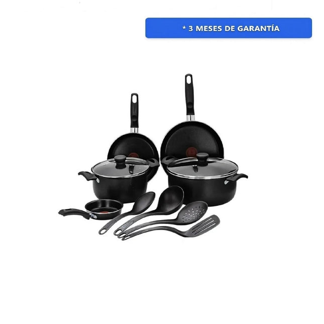 Batería  T-FAL 0252800M  Expert Chef 11 Piezas Negro