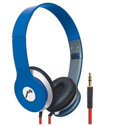 Audífonos Diadema Mitzu Mh-5026bl color Azul Plegables Aislantes