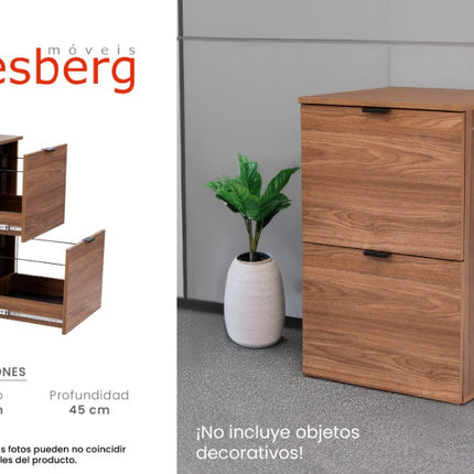 ARCHIVERO KAPPESBERG F205 MU ARCH DE 73X46X45CM CON 2 GAVETAS COLOR MUNIQUE